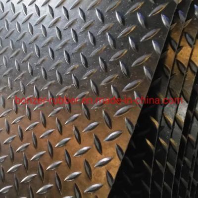 Nonslip Anti-Slip Diamond / Willow Thread Rubber Matting Flooring Rubber Sheet