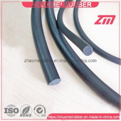 Black Solid Rubber Cord - 15 Feet - 7mm (1/4&quot;) Round