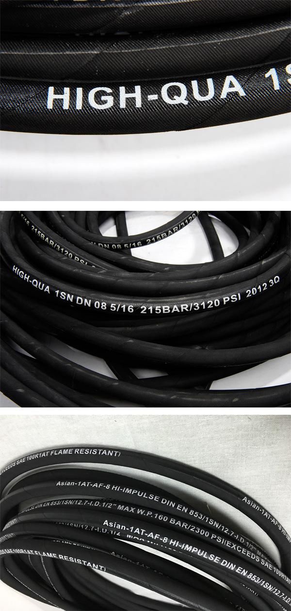 Cheap Price Cloth Surface Black Hydraulic Hose SAE 100 R1at
