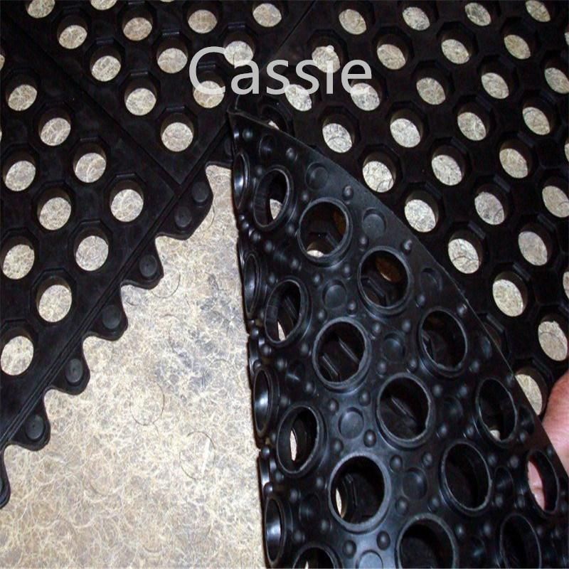 Interlocking Hotel Rubber Kitchen Mat / Oil Resistance Flooring
