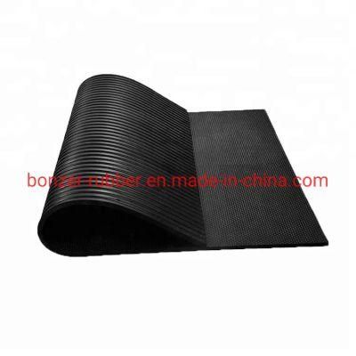 Anti-Slip Fine Ribbed Rubber Mat Corrugated Rubber Sheet
