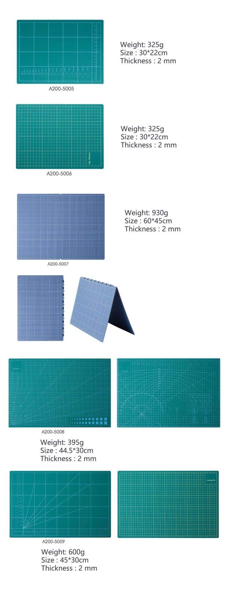 Double Sided Fabric Rotary Self Healing Cutting Mat Cutomized