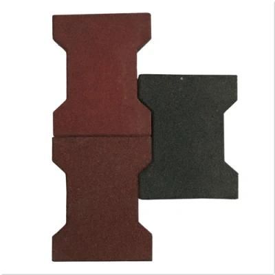 160mm*200mm*45mm Red Black Dog Bone Rubber Flooring /Rubber Tile Mat