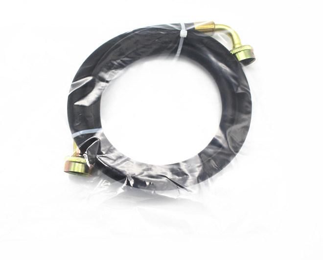 3/8" Black Rubber Washing Machine Inlet Hose with Brass Fittings