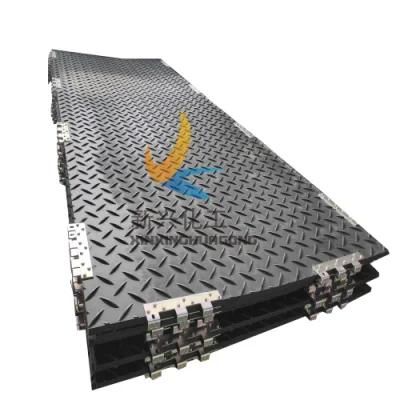 Temporary Protective Floor Coverings/Anti Slip Textured Black HDPE Road Mats