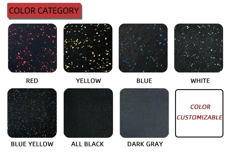 High Density Rubber Flooring 1000*1000 mm Gym Rubber Mats