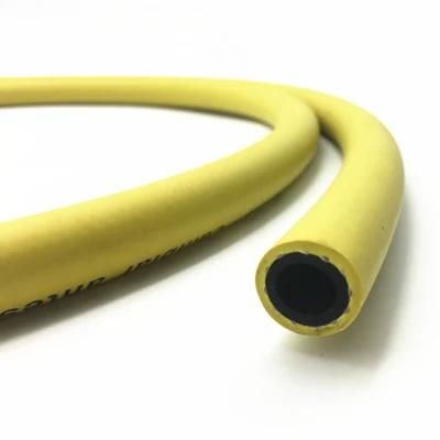 Yellow Color Smooth Surface Fiber Braided Air Rubber Hose