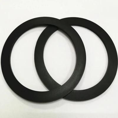 Food-Grade High Temperature Silicone Flat Round Soft Black Rubber Gasket