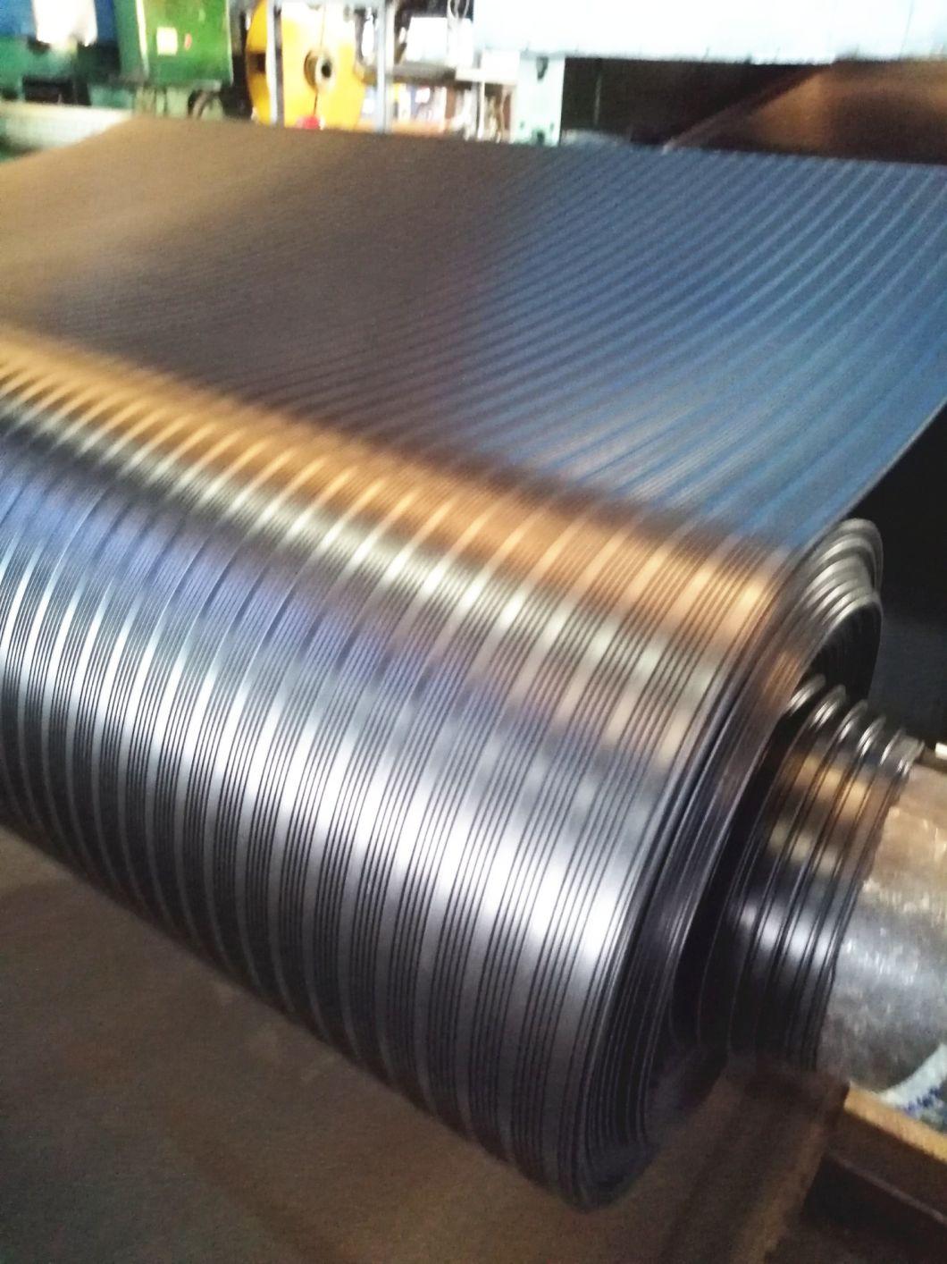 Black 3-8mm Wide/Broad Ribbed Rubber Sheets/Matting Rolls Couurgated Sheets