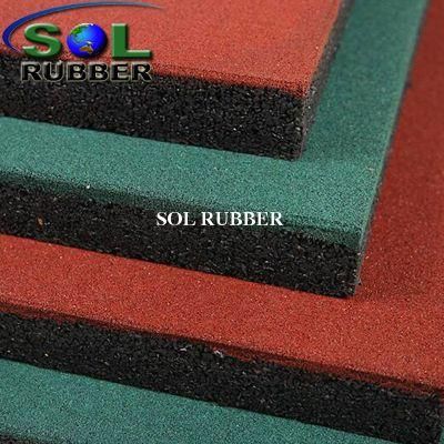 Certificated Outdoor Bright Color Rubber Tile Mat Floor
