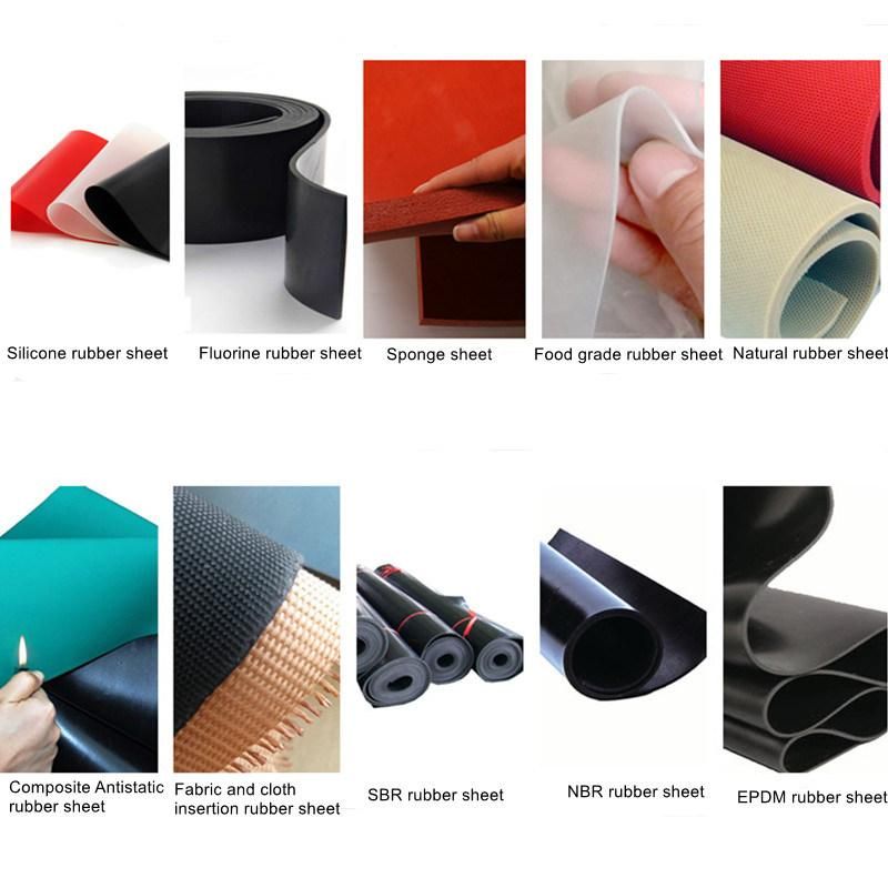 High Stability SBR, NBR, Cr, EPDM Rubber Sheeting Rubber Mat Insertion Wire Cloth, Brown Silk Cloth