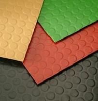Natural Rubber Round Dot Floor Mat Wood Look Rubber Flooring
