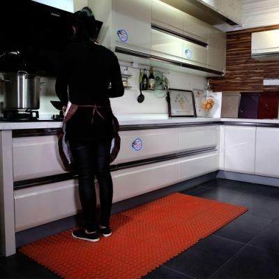 Anti-Slip Holes Hollow Ring Interlock Restaurant Commercial Rubber Kitchen Floor Mat