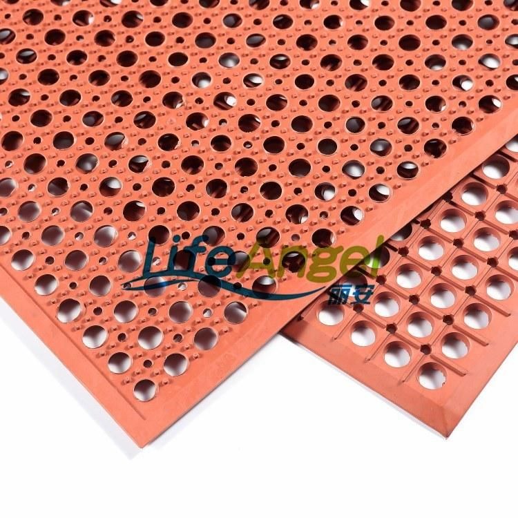 Antibacterial Industrial Anti-Slip Anti-Fatigue Drainage Kitchen Rubber Mat