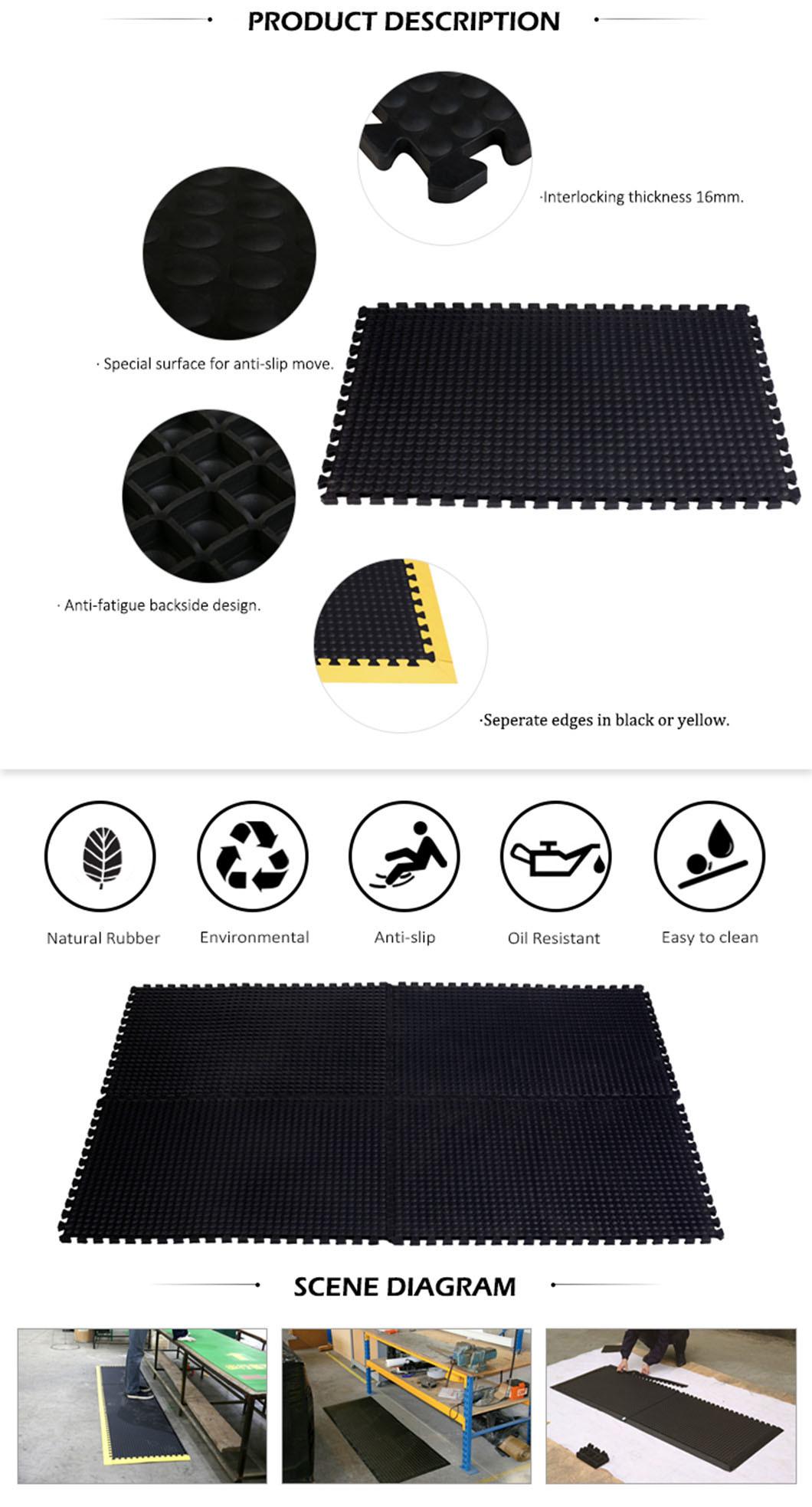 ESD Rubber Flooring Anti Fatigue Safety Bubble Comfortable Mat