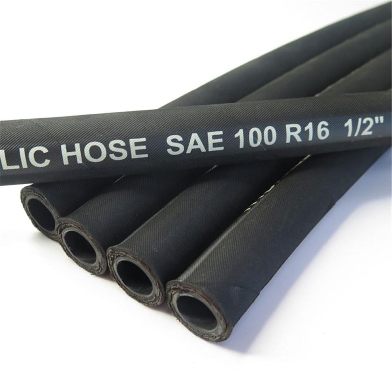 Hydraulic Rubber Hoses Braided Rubber Flexible Fireproof Hydraulic Hose