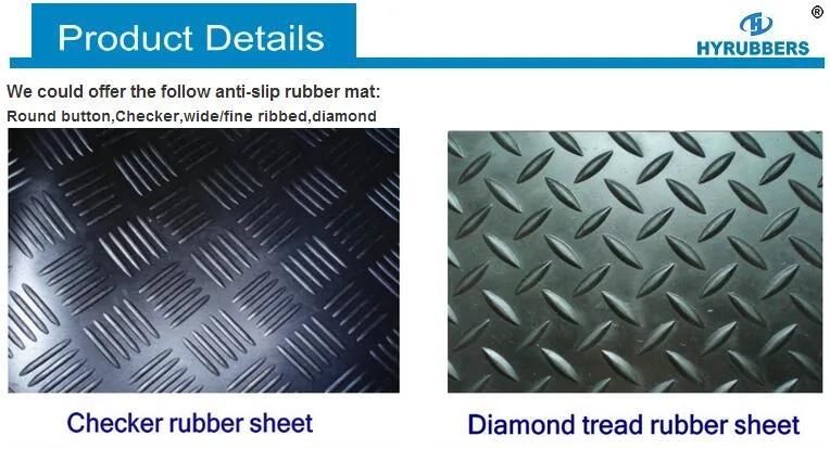 Circle/ Checker/ Ribbed Anti-Slip Rubber Sheet Flooring