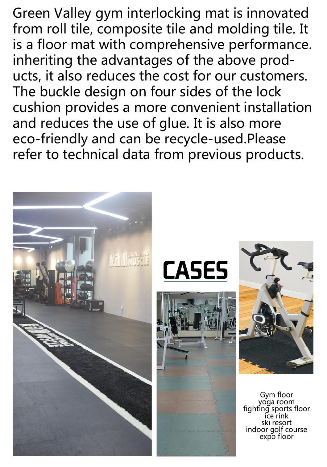 Interlocking Rubber Gym Tiles Rubber Puzzle Floor Mat