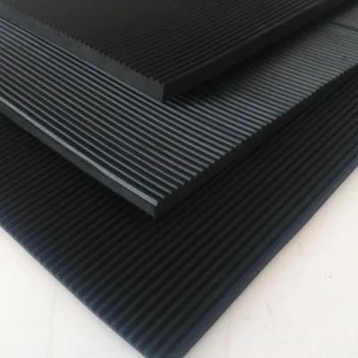 3-8mm, Non Slip and Flexible Fine Ribbed Rubber Mat Rubber Sheet