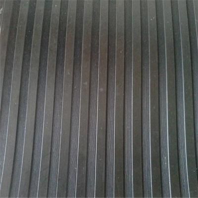 Black Anti-Slip Wide &amp; Fine Ribbed Rubber Sheet Roll