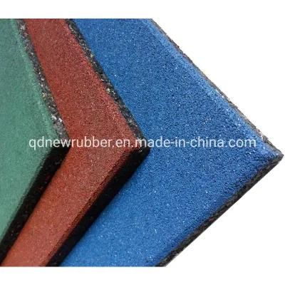 Black with Red White Green Grey Blue Dots Recycled Rubber Gym Flooring Mats
