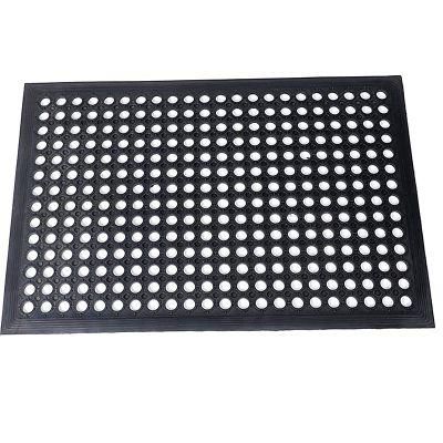 Hollow Drainage Kitchen Workshop Floor Roll Mat with Holes