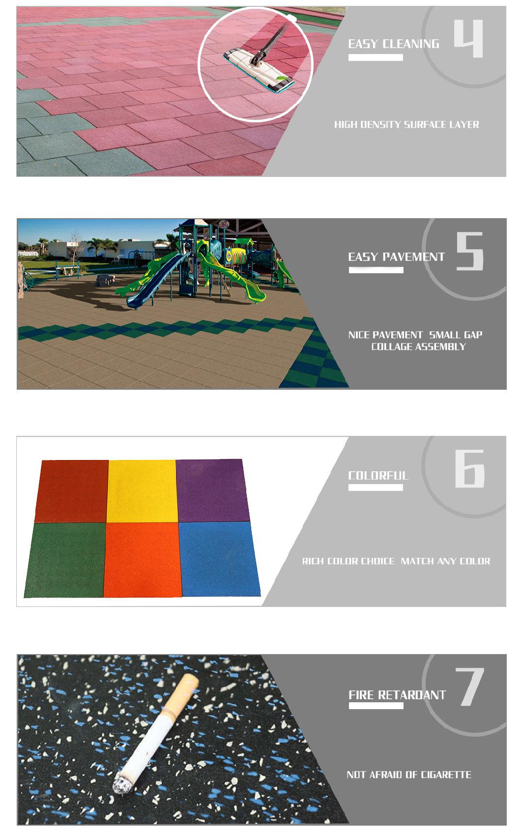 Colored Surface Rubber Flooring Mat for Playground