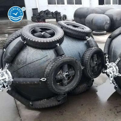 D=1500mm EL=2500mm Yokohama Floating Pneumatic Fenders/ Sling Type and Tire Net
