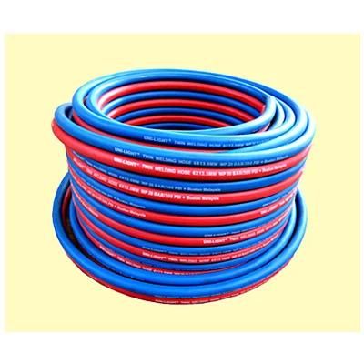 Red &amp; Blue 1/4 X 100m Roll Rubber Welding Hose