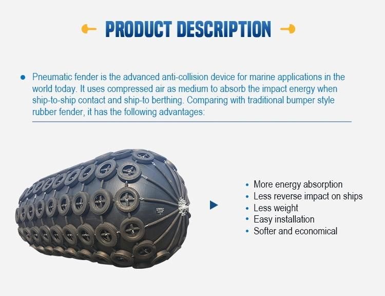 D=3300mm EL=6500mm Yokohama Floating Pneumatic Fenders/ Sling Type and Tire Net