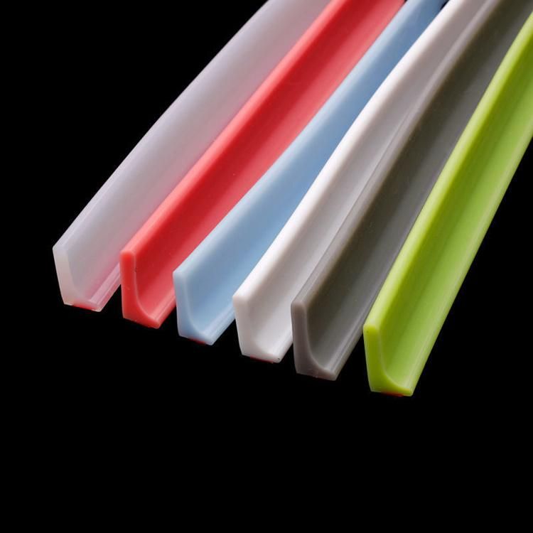 Kitchen Countertop Water Barrier Waterproof Strip Bathroom Sink Edge Water Barrier Toilet Water Barrier Flexible Silicone Strip