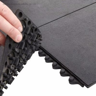 Good Quality Solid Top Rubber Anti Fatigue Non Slip Interlocking Mat 3*3