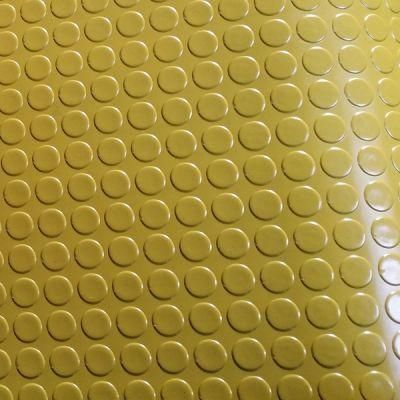 Yellow Water-Proof Circular Stud Rubber Flooring Mat