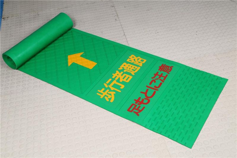 Rubber Cushion, Green Antislip Guiding Channel Rubber Cushion