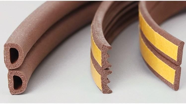 5m Self Adhesive P Type Foam Seal Strip Rubber Seal D Type Foam Seal W Shape Rubber Seal