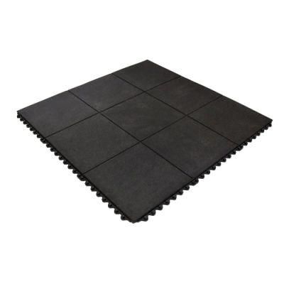 Hot Selling Rubber Interlocking Non Slip Anti Fatigue Solid Top Mat