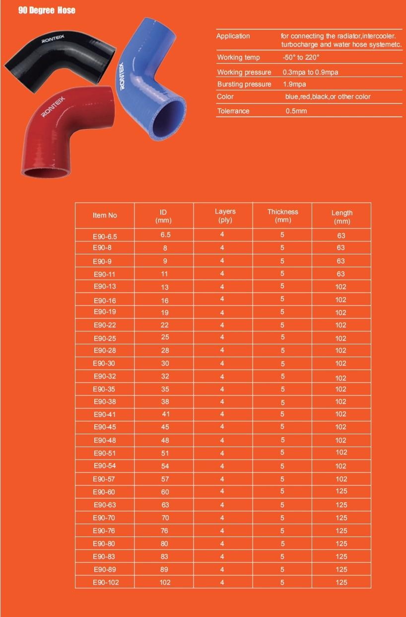 90 Degree Elbow Hose Single Hump Silicone Hose Silicone Reducer Hose Charge Air Cooler Hose Hump Silicone Hose