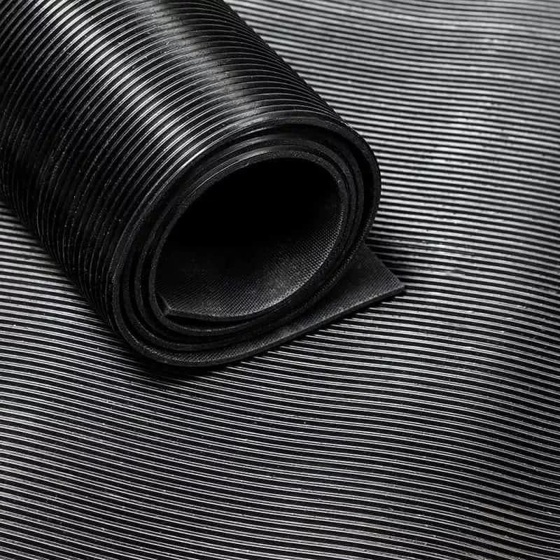 SBR Nr Sheet 3-8 mm Corrugated Rubber Mat Anti-Slip Fine Ribbed Rubber Sheet