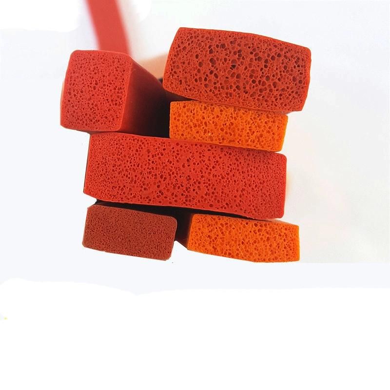 Square Silicone Extrusion Foam Rubber Sponge Seal Strip