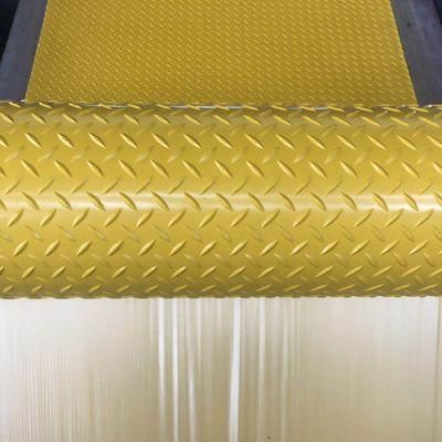 Yellow Green Color Garage Floor Mat Diamond Rubber Mat
