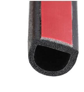 Rubber Silicone D-Profile with Adhesive Door Edge Trim Seal