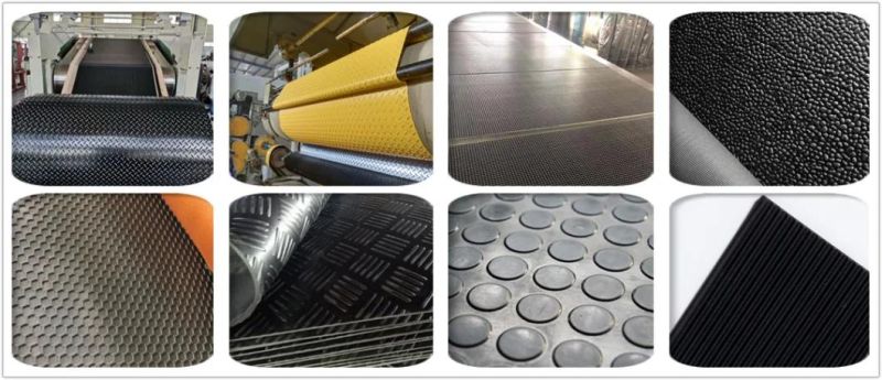 Anti-Slip Outdoor Safety Diamond Top Rubber Flooring Mat