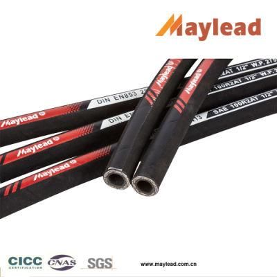 1/2 Inch High Pressure Steel Wire Braided Rubber Hose Oil Hose En853 2sn SAE100r2at 1302