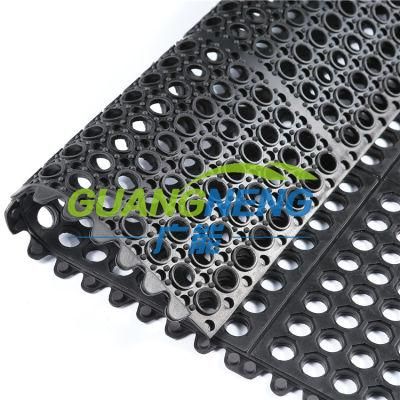 Interlocking Antislip Hotel Rubber Floor, Rubber Kitchen Hole Matting