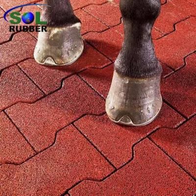 45mm New Pattern Drive Way Horse Barn Rubber Tile Paver in Chile
