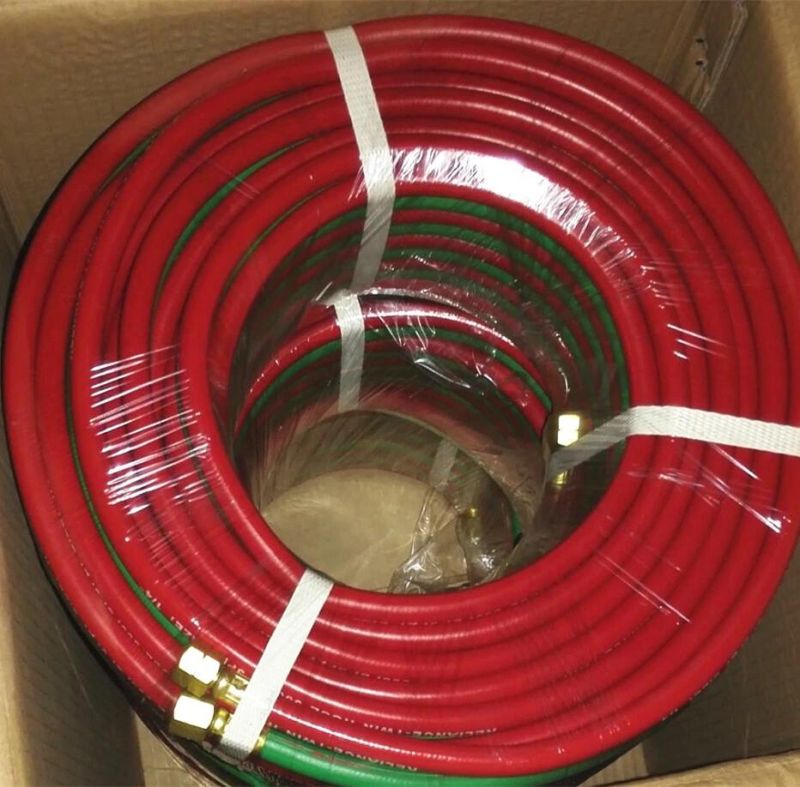 ISO 3821 Certified 1/4′′x 50FT Rubber Twin Welding Hose