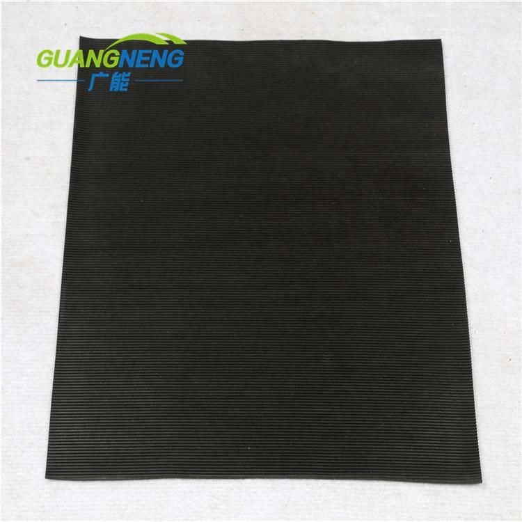 Water Resistance Black Anti Slip Ribbed Rubber Mat Rolls