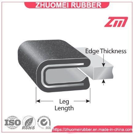 U PVC Extrusion Edge Door Trim with Metal Clip
