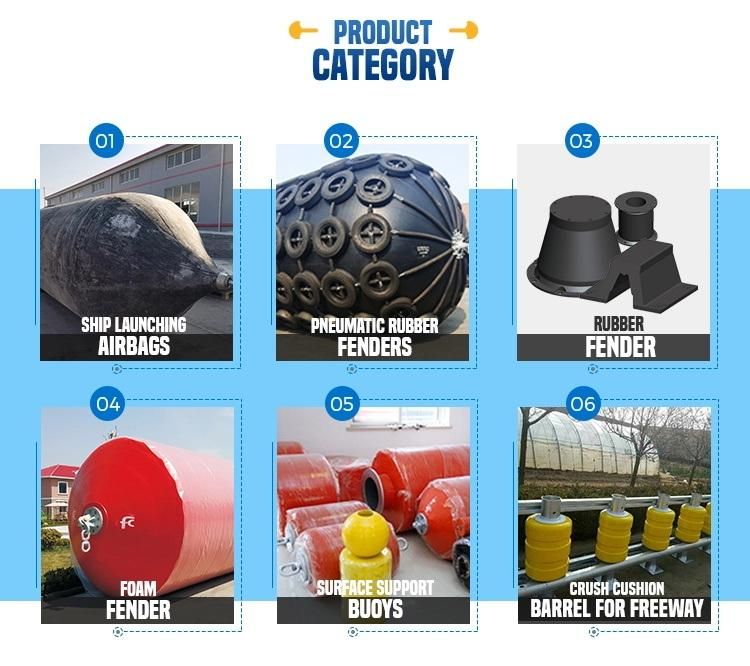 D=1500mm EL=3000mm Yokohama Floating Pneumatic Fenders/ Sling Type and Tire Net