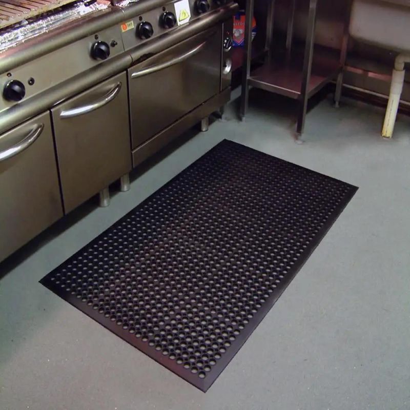 Wholesale Rubber Safety Mat Anti Fatigue Kitchen Flooring Drainage Hole Mat